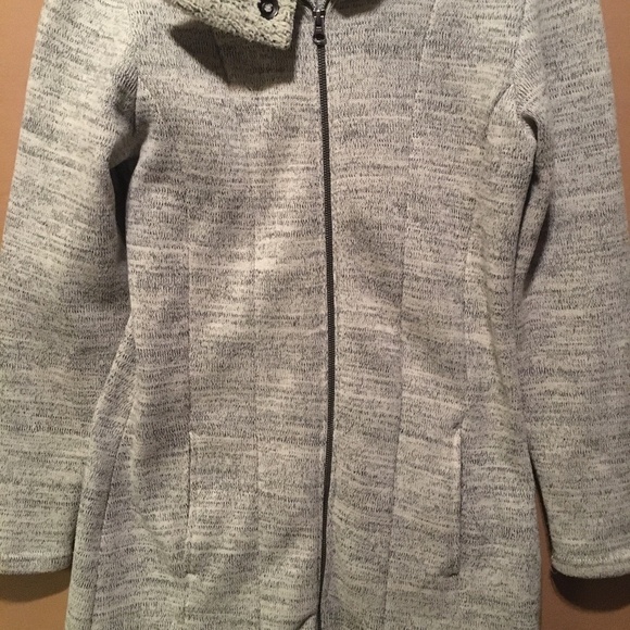 KUHL Womens Alaska Long Sweater Jacket Full Zip Gray Heather Knit Sz S Outdoor - Picture 1 of 9